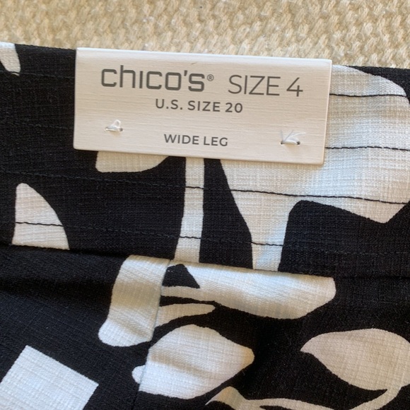 BRAND NEW WITH TAGS.  CHICOS wide leg pants - Picture 3 of 4